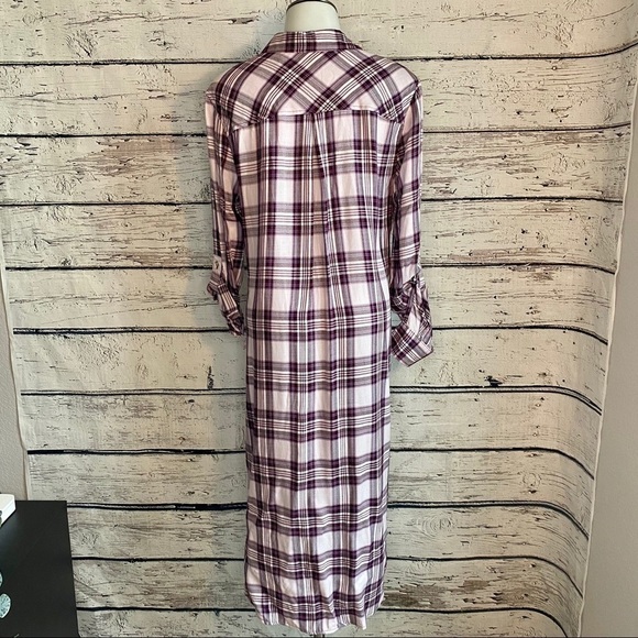 NWT New York and Co long plaid tunic - Picture 6 of 7
